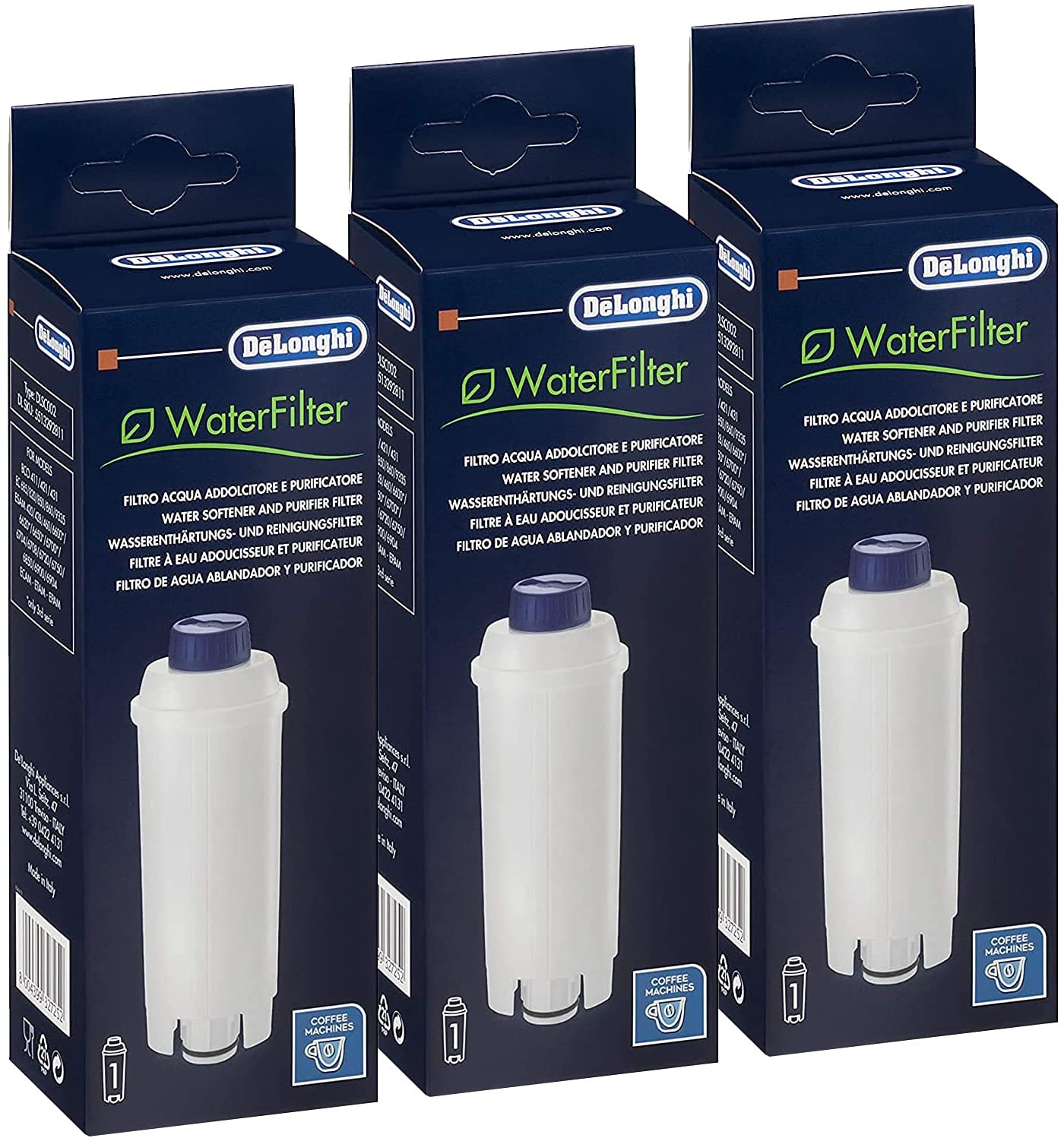 4 Coffee Machine Water Filter For Delonghi DLSC002 5513292811 SER3017